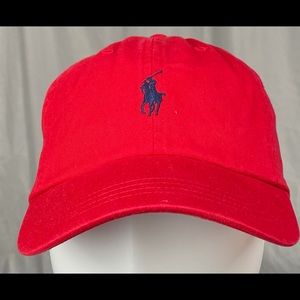 🐎New Polo Ralph Lauren Adjustable Red Hat Cap